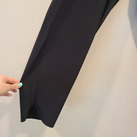 Ramy Brook Allyn Black Silk Paperbag Waist Cropped Pants - Picture 4 of 8